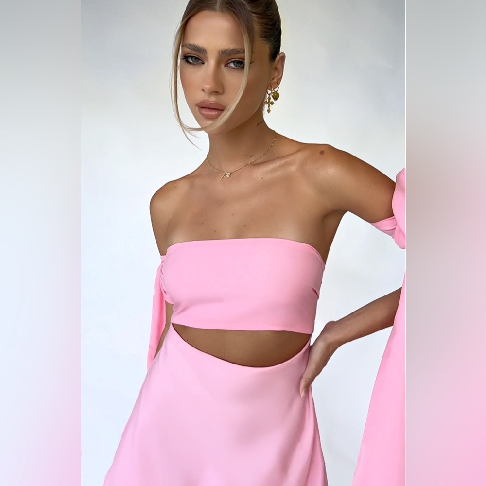 ELLY BOWS MINI - PINK SILK